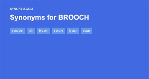 BROOCH Synonyms .